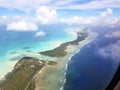 Flying over North Tarawa, Kiribati