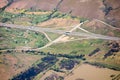 Flying over sierra national forest hills and valleys Royalty Free Stock Photo