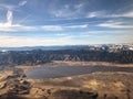 flying over Washoe Lake in Reno Royalty Free Stock Photo