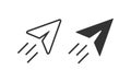 Flying paper plane icon. Messege symbol. Sign newsletter vector Royalty Free Stock Photo