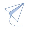 Flying paper plane icon. Vector Royalty Free Stock Photo