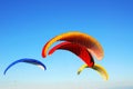 Flying parachutes Royalty Free Stock Photo