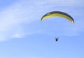 Flying paraglider in the sky. Royalty Free Stock Photo