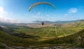 Flying on paraplane Royalty Free Stock Photo