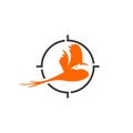Flying pheasant bird hunter logo inspiration