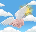 Flying pig Royalty Free Stock Photo