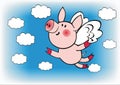 Flying pig Royalty Free Stock Photo