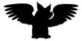 Flying Pig Wings Silhouette Saying Pigs Might Fly Royalty Free Stock Photo