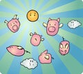 Flying pigs Royalty Free Stock Photo