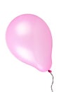 Flying pink balloon isolated on white background Royalty Free Stock Photo