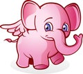 Flying Pink Elephant Royalty Free Stock Photo