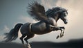 flying pony photorealistic