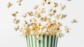 The flying popcorn explosion.AI generated image Royalty Free Stock Photo