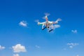 Flying quad copter Royalty Free Stock Photo