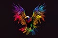 flying rainbow eagle.