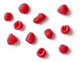 Flying raspberries, isolated on white or transparent background Royalty Free Stock Photo