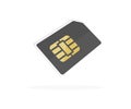 Flying realistic sim cards logo design. Mobile network with esim microchip technology. Mobile communication technology. Royalty Free Stock Photo