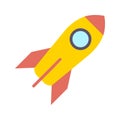 Flying rocket Color Vector Icon which can easily modify or edit Royalty Free Stock Photo