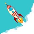 Flying Rocket with space for text Royalty Free Stock Photo