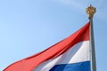 Flying royal dutch flag Royalty Free Stock Photo