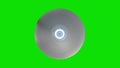 Flying saucer isolated on green screen. UFO. Top view. 3d rendering Royalty Free Stock Photo