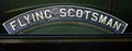 Steam Engine - Flying Scotsman - close up of name plate 