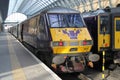 Flying Scotsman logo on end train at Kings Cross