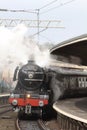 Flying Scotsman steam locomotive on mainline test