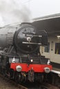 Flying Scotsman steam locomotive on mainline test