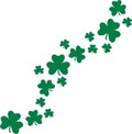 Flying shamrocks background