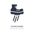 flying shoes icon on white background. Simple element illustration from Sports concept