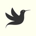 flying silhouette hummingbird vector symbol illustration logo design Royalty Free Stock Photo