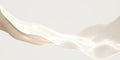 Flying silk ribbon or milk wave 3d render. Luxury white textile, satin cloth, liquid stream of cream, yogurt or dairy
