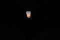 Flying in the sky fire paper lantern Royalty Free Stock Photo