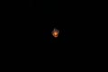 Flying in the sky fire paper lantern Royalty Free Stock Photo