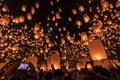 Flying sky lanterns during yeepeng festival