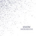 Flying snowflakes on a light blue background. Winter Abstract snowflakes. Falling snow.