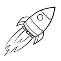 Flying Space Rocket Royalty Free Stock Photo