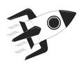 Flying spaceship doodle linear object