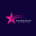 flying star logo design stock template. star vector icon