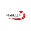 Flying star logo design stock template. star vector icon