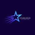 flying star logo design stock template. star vector icon