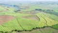 Flying Sugarcane Crops  Dam Aerial Landscape Royalty Free Stock Photo