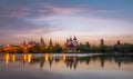 Flying sunset clouds above Izmaylovo's Kremlin Royalty Free Stock Photo