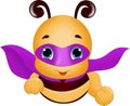 Flying Superhero Bee Royalty Free Stock Photo