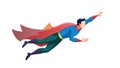 Flying Superhero Character Vector Illustration, vector design Generative AI Royalty Free Stock Photo