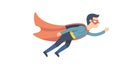 Flying Superhero Dynamic Action Pose Comic Hero Adventure Concept, vector design Generative AI Royalty Free Stock Photo
