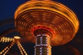 Flying swing at night Royalty Free Stock Photo