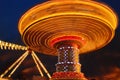 Flying swing at night Royalty Free Stock Photo