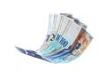 Flying Swiss Franc note Royalty Free Stock Photo